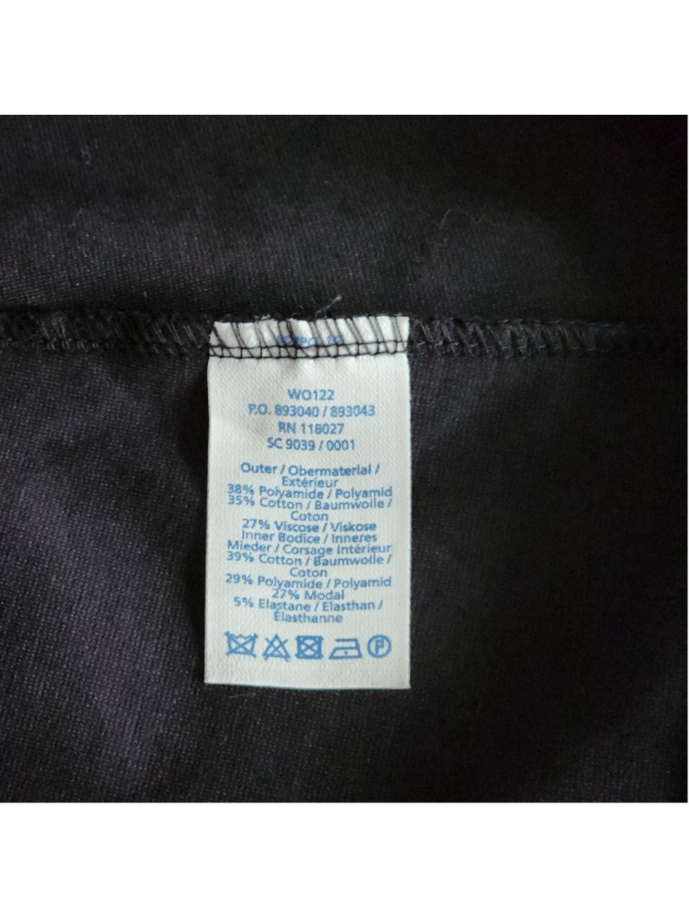 BODEN Zeta Black Long Sleeve Lace Pinte Top Size 2 - Picture 5 of 5